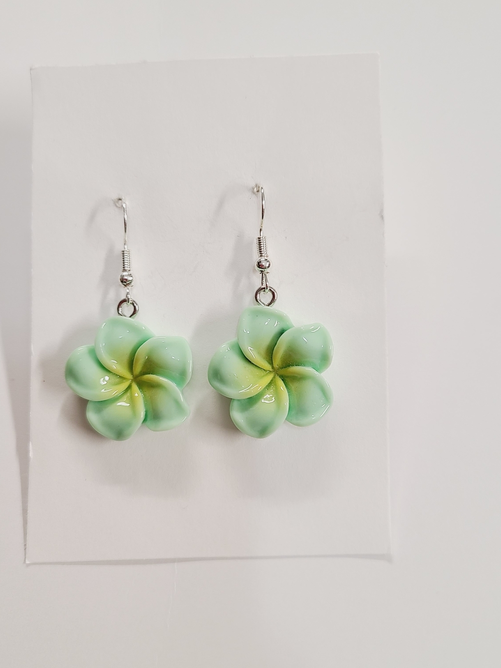Light Green Floral Drop Earrings - Women Jewelry